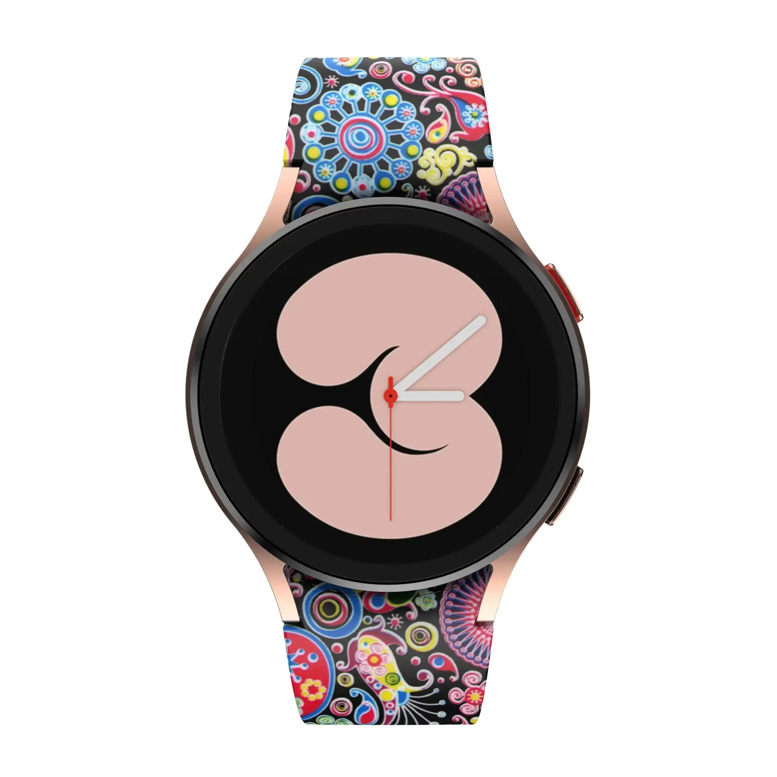 Printed Silicone Strap for Samsung Galaxy 7/6/5/4 40mm 44mm 5 Pro 45mm Color Bracelet Watchband for Watch 6 4 Classic 47mm 46mm