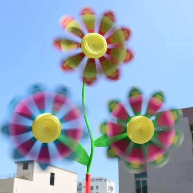F62d 10pieces Spinners Wind For Children Windmill Toy Beach Backyard Camping Ornement