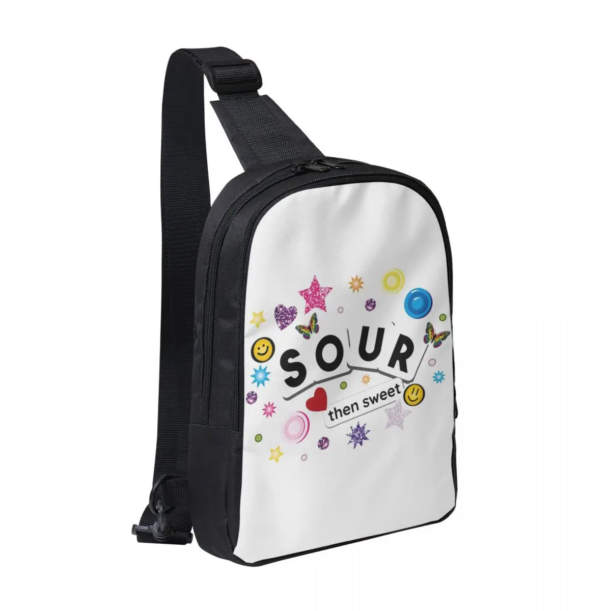 

Olivia Sour Stickers Chest Bag Men Sling Crossbody Backpack Chest Bag Traveling Hiking Daypack Shoulder Bag