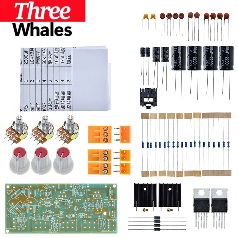 TDA2030A DIY Kit Electronic Amplifier Dual Channel Power Board DIY Kit for Arduino Production Training Suite Student lab TDA2030