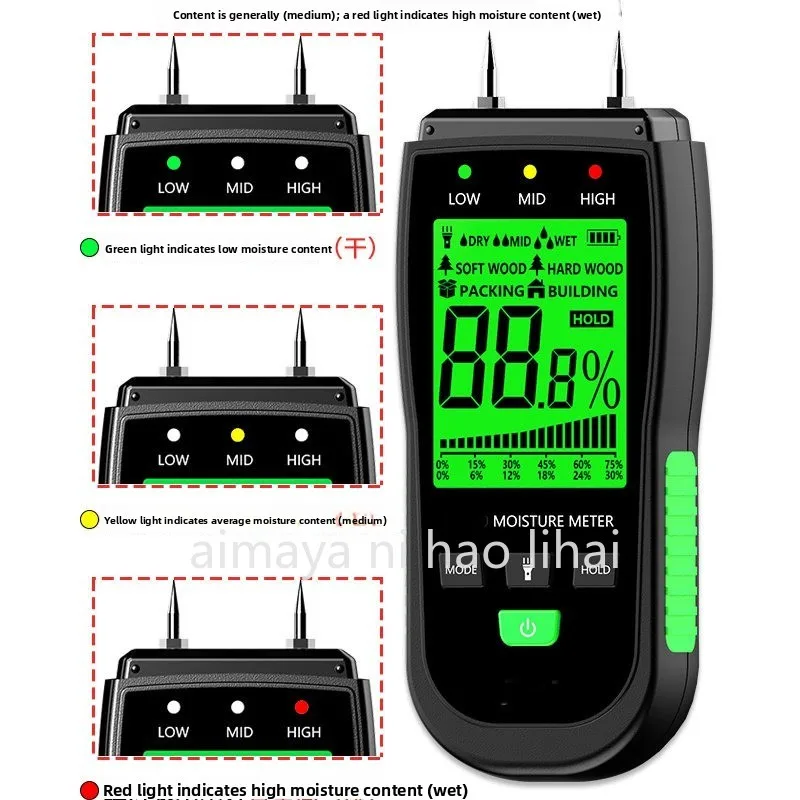木材水分計-水分量測定器-木床カートン測定器-メーター-メーター