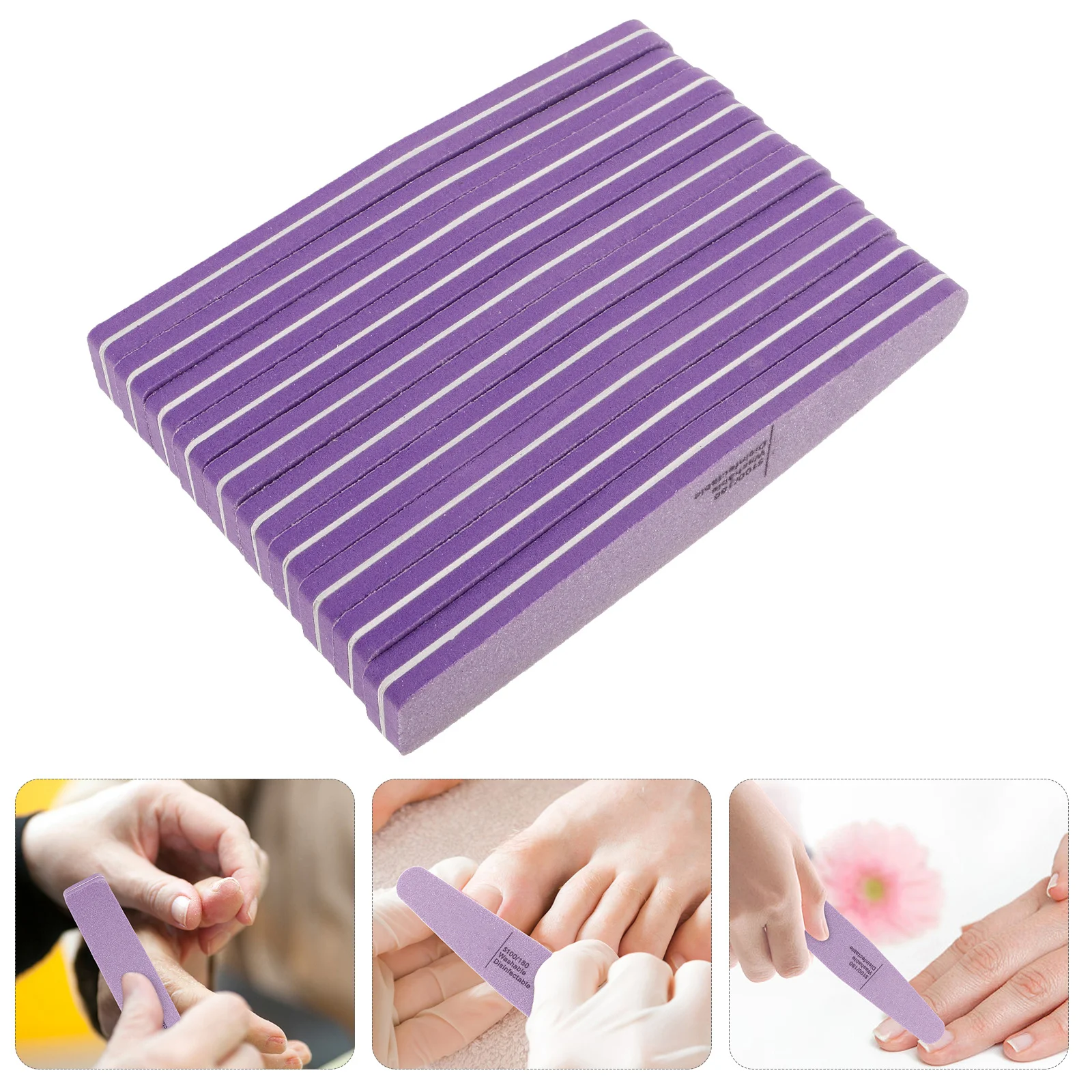 10 قطعة قسط مسمار الإسفنج ملف التلميع كتلة المحمولة المنزل السفر صالون استخدام مسمار الإسفنج الرملي مانيكير كتلة #1