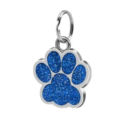 Not engraved Dogs Cat Puppy Collar Nameplate Pet Accessories Bulldog 1Pcs Paw Blank Decoration Color Id Anti-loss Plate Alloy