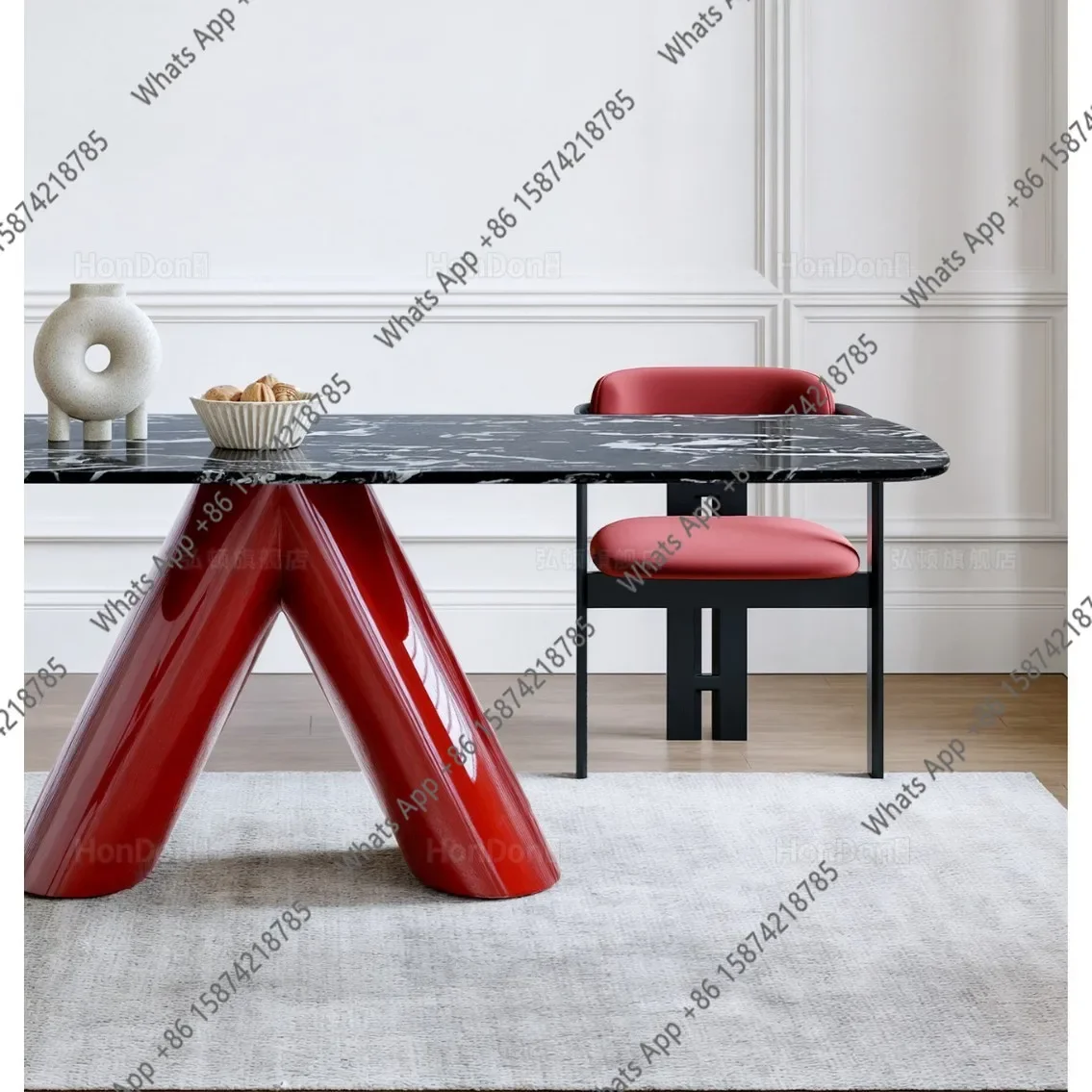 X Dali Beautiful Stainless Steel Rectangular Dining Table And Chairs Light Luxury Minimalist Eating Table Designer