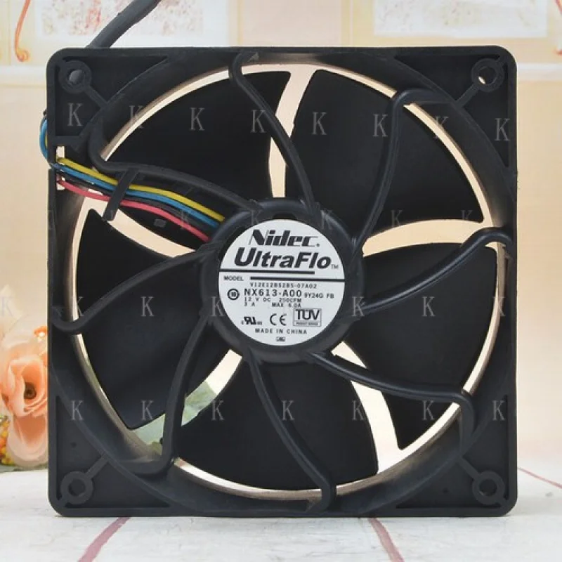 

C FOR NIDEC V12E12BS2B5 12V 3A 6000RPM 12038 4-pin double ball ant s7 s9 violence fan