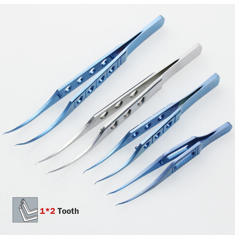 

108/87/73mm Colibri Beaked Toothed Forceps 1*2 Tooth Fine Pierse Tips Tweezers Dental Ophthalmic Surgical Instrument 1pcs