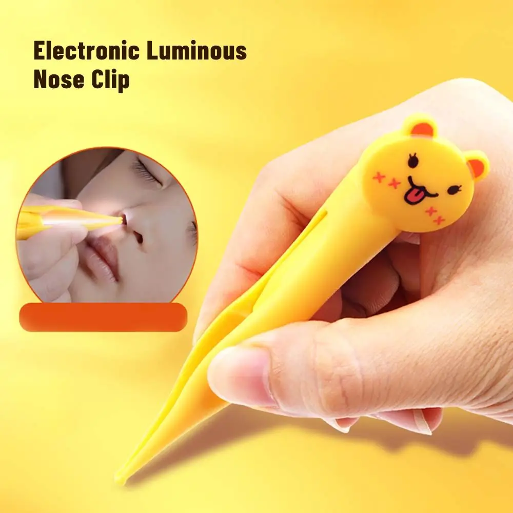Adults Tweezer Ear Care Tool Ear Nose Curette Picker LED Light Earpick Ear Wax Remover Ear Cleaner Spoon