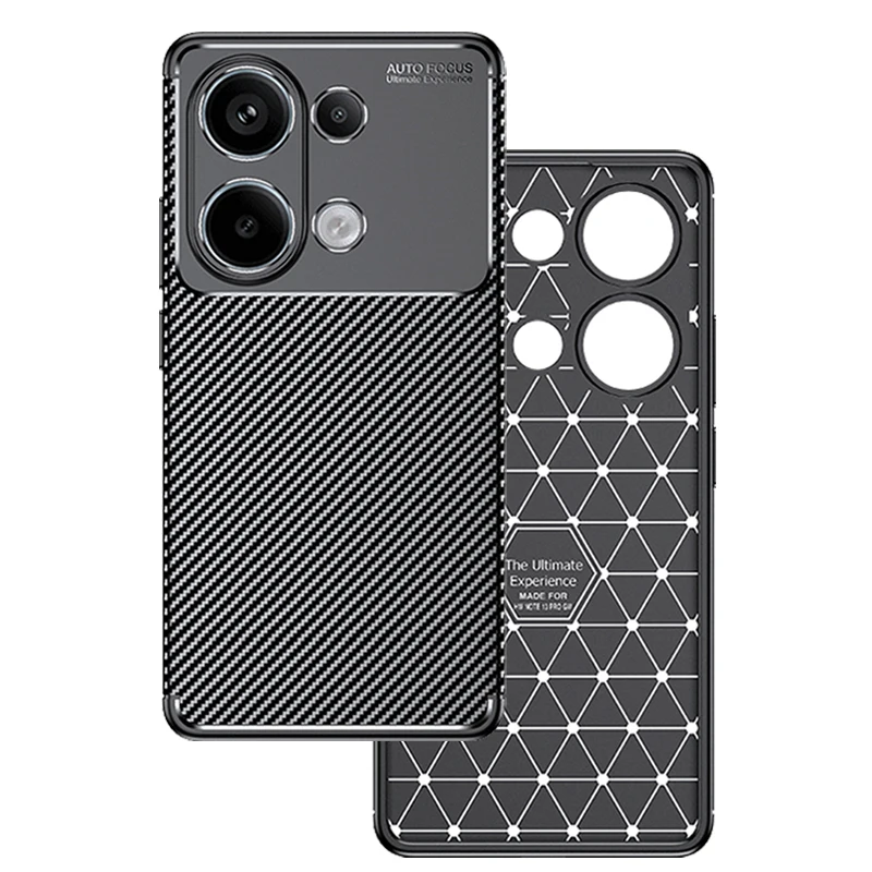 Carbon Fiber Cover For Redmi Note 13 Pro 4G Case Silicone Funda For Redmi Note 13 Pro 4G Thin Back Case For Redmi Note 13 Pro 4G