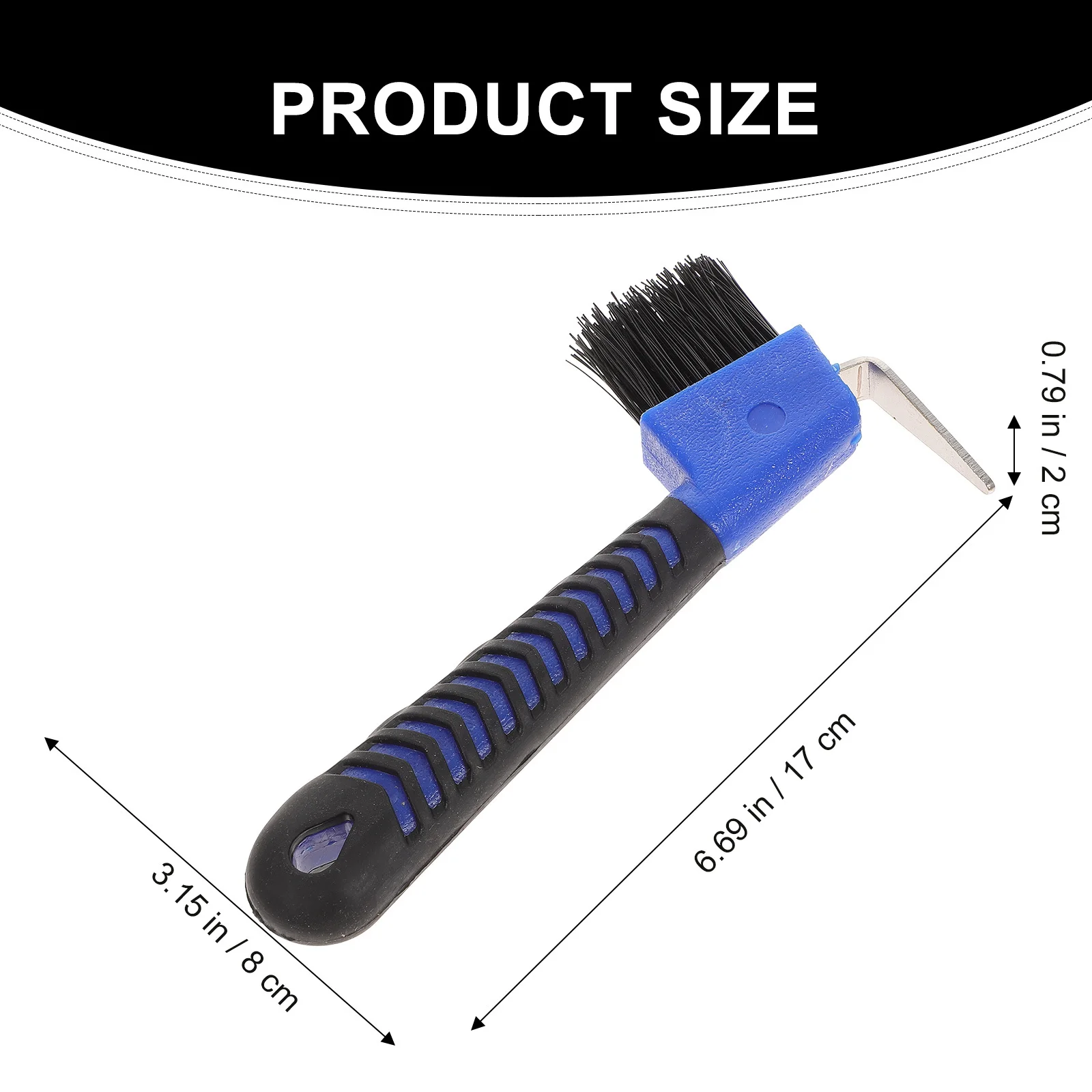 

Stainless Steel Hoof Pick Durable Nylon Brush Soft Grip Horse Grooming Cleaning Supplies Equestrian Tools