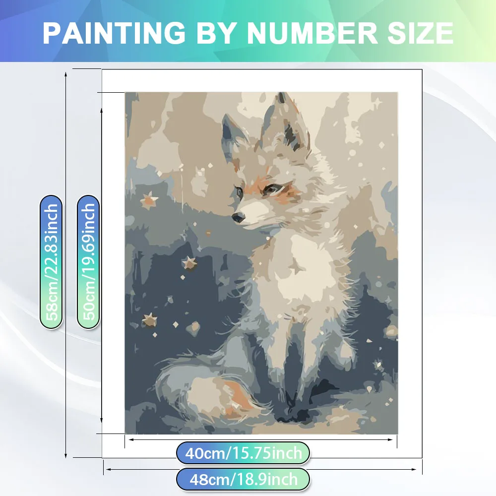 HUACAN Paint By Number Kits Rabbit Animal Pictures Oil Paint Colorful Canvas Squirrel Autumn 5D Diy Gift Decorative Paintings - view 2