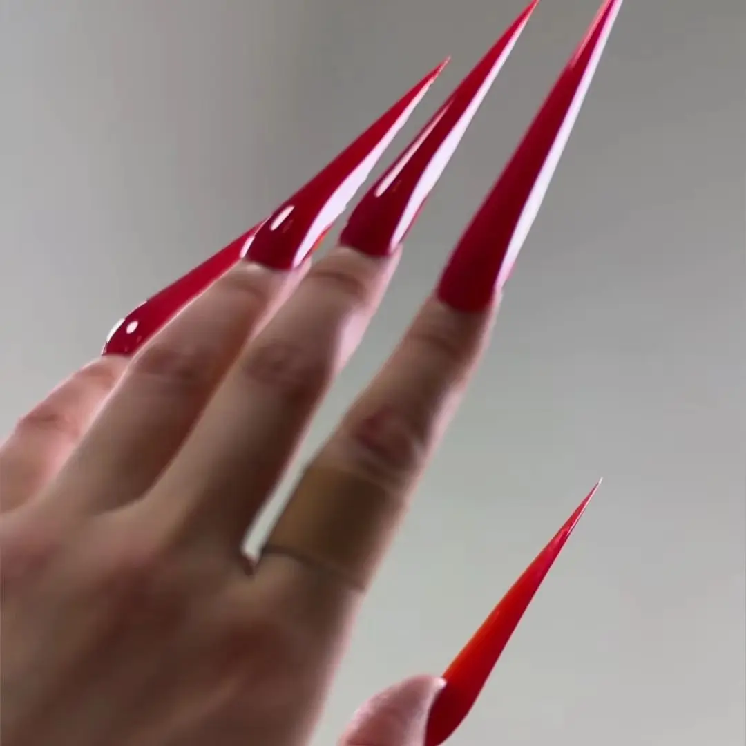 Nails For Gloves 10cm Extra Long Onesized Plastic Tips Accessory Manicure with Glue