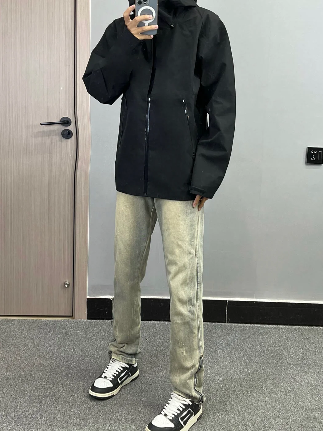 

Retro Yellow Clay Waed Men's Jeans American Straight Leg Zipper Long Trousers Spring Summer Autumn Faionable Wear Resistant