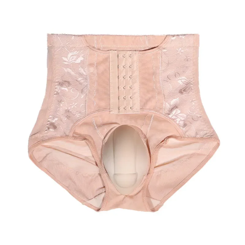 Crossdresser High Waist Shapewear Fake Vagina Panties Men Button-Up Hip-Lifting Underwear Camel Toe Hiding Gaff Sissy Lingerie