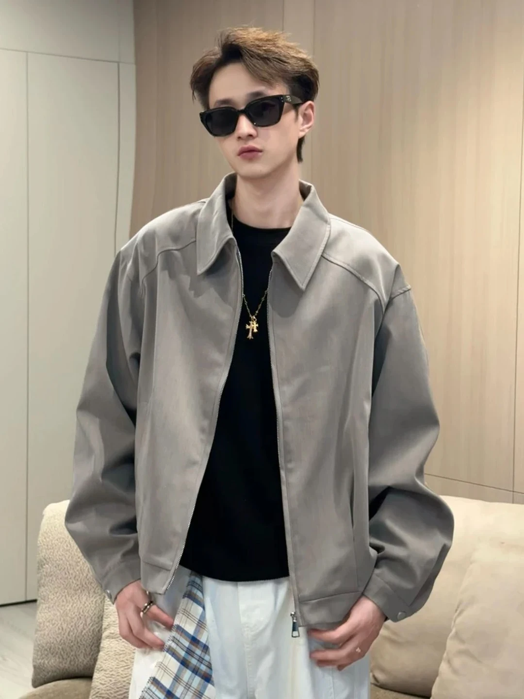 

Американская спортивная куртка с подплечниками для мужчин, осенняя, приталенная, в стиле авиаторской куртки, премиум-класса, стильная, в бейсбольном стиле