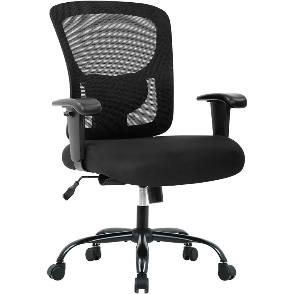 

Wide Seat+Desk Support Adjustable Arms Task Rolling Swivel Mesh Executive High Back Ergonomic Chair for Adults Women Black Gamer