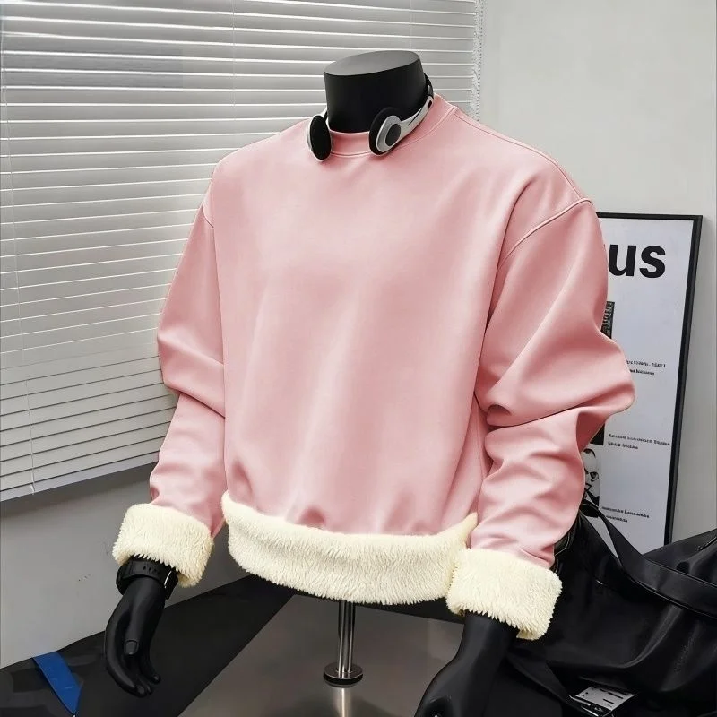 

Мужские худи без капюшона в корейском стиле: модные, стильные, популярные, современные, трендовые, для уличной моды, городской жизни, в стиле BF.