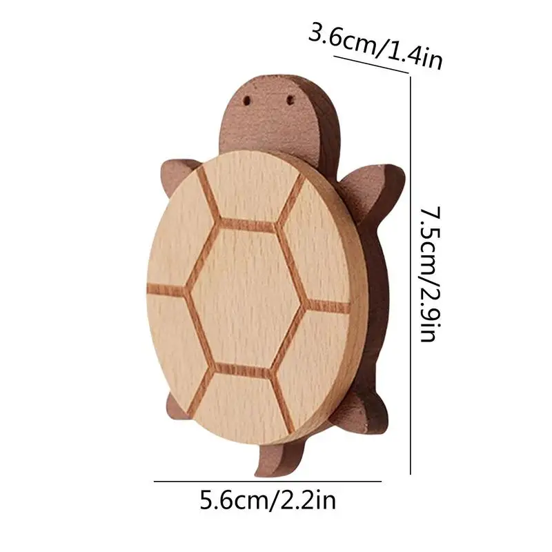 Wooden Wall Hook Funny Little Turtle Design Wall Hook Smooth And Strong Wear-Resistant Coat Hanger Hooks Wall Hook For Hat image 6