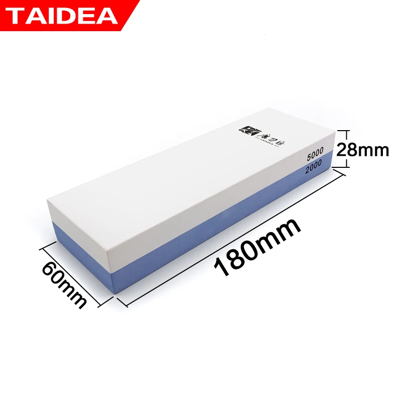 TAIDEA Double sided Whetstone sharpening stone Angle guide Kitchen sharpening system knife sharpener 180-8000# white alundum