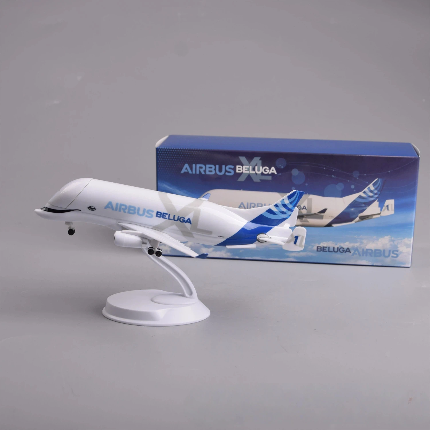 20cm A330 Beluga Super Transport Aircraft Plastic Model Plane Kit Openable Nose Door with Stand For Adult Plane Aviation Gift