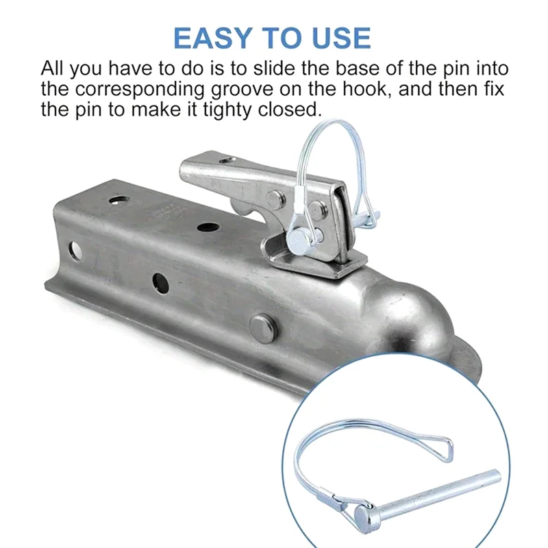 A76K 10 шт. 6X70 мм стопорный штифт вала W ушная арка D-образный стопорный штифт вала прицепа предохранительный штифт муфты для автомобилей лодок/прицепов