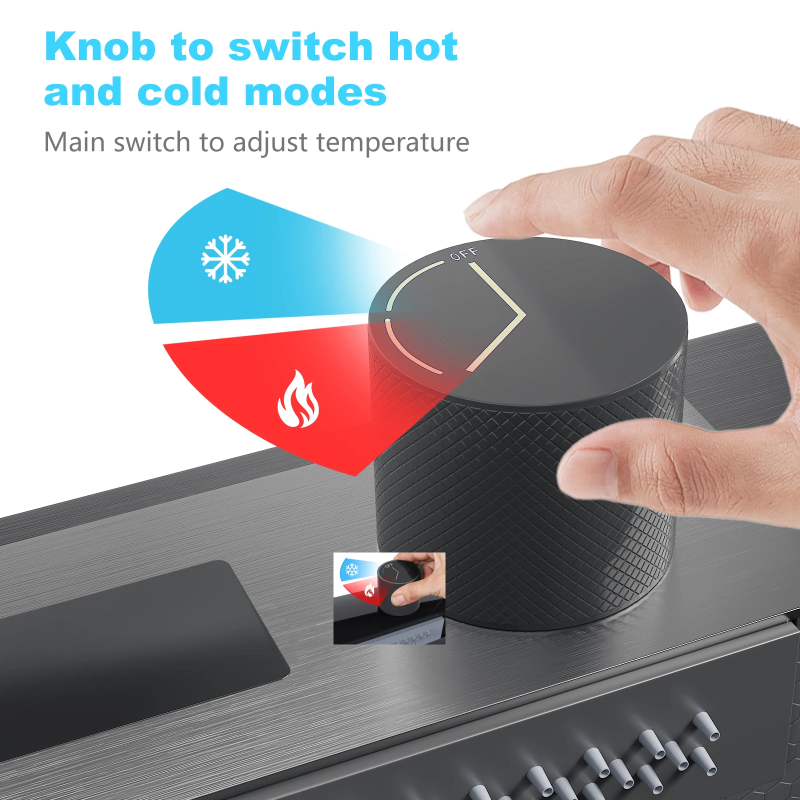 Edelstahl-Wasserfall-Küchenspüle mit großem Einzelbecken und integriertem Digital-Display-Wasserhahn-Set für Geschirr, Obst und Gemüse – Detail 4