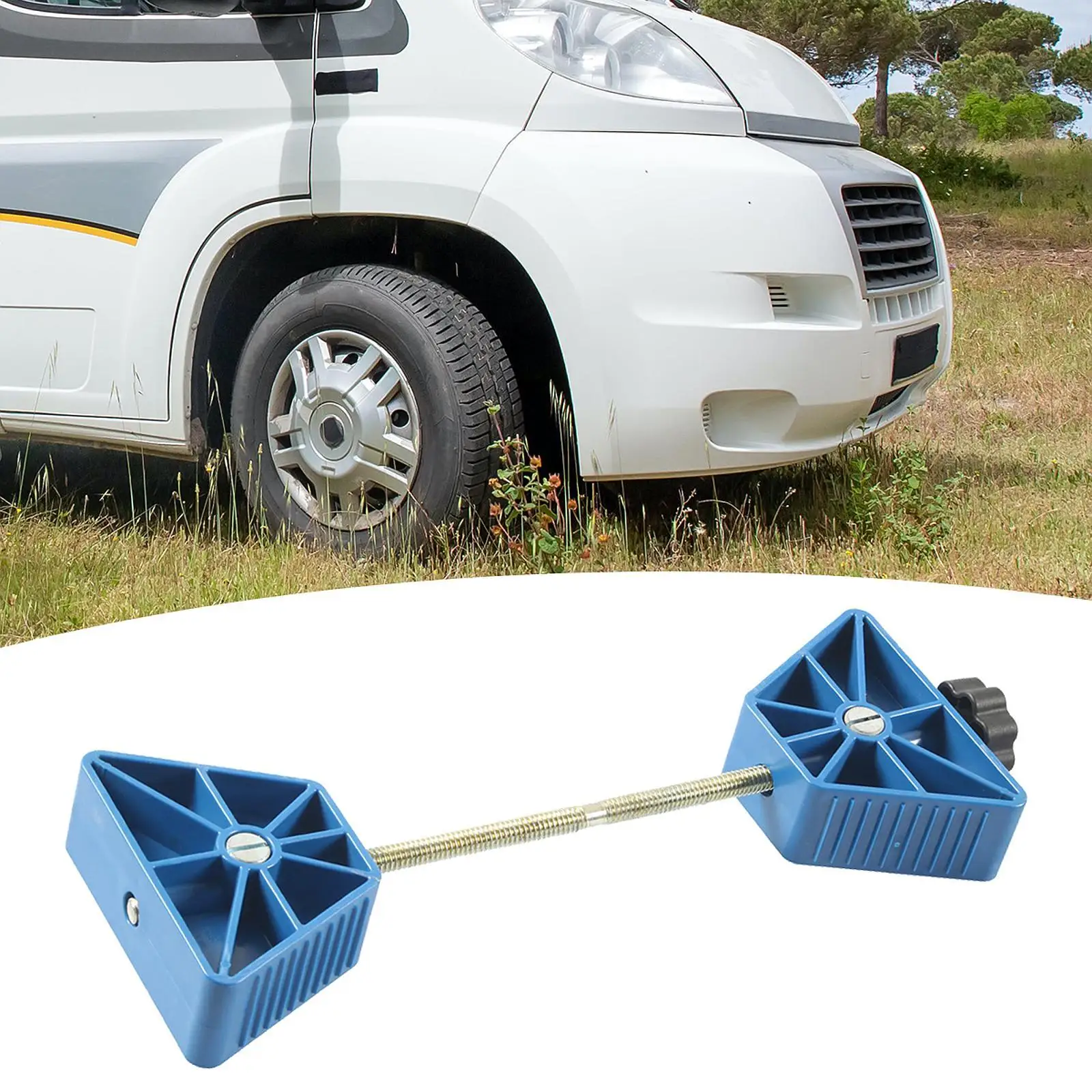 RV Wheel Stop Sturdy Replace Prevents Shifting for Trailer Camper Van