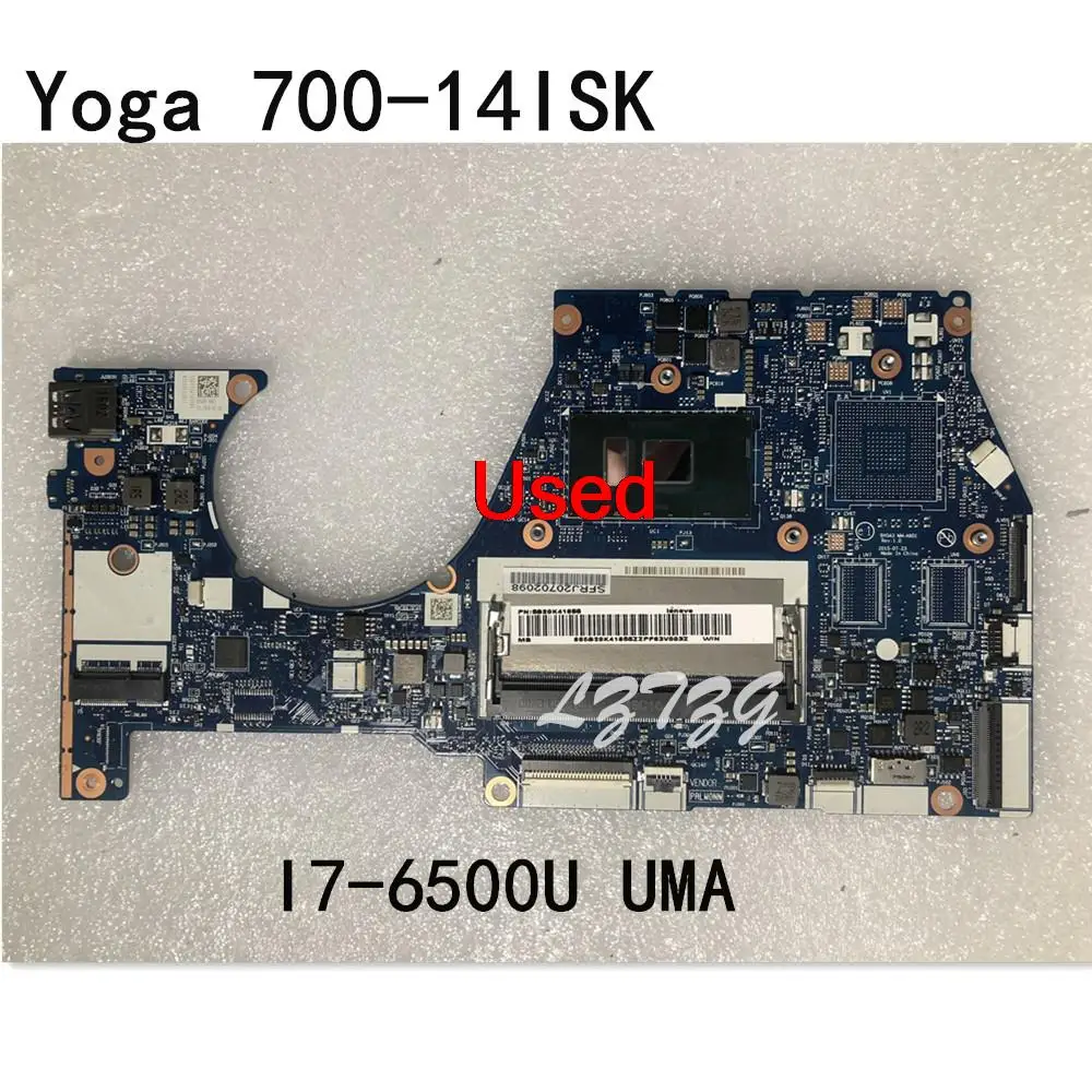 Used For Lenovo Ideapad Yoga 700-14ISK  Laptop Motherboard mainboard  With CPU I7-6500U UMA FRU 5B20K41655