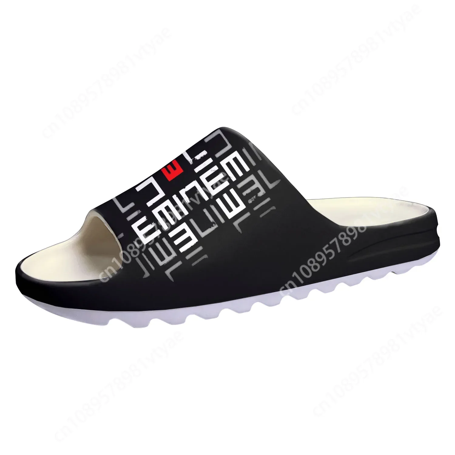 

Eminem Hip Hop Rapper Soft Sole Sllipers Home Clogs Water Shoes Mens Womens Teenager Bathroom Beach Customize on Shit Sandals