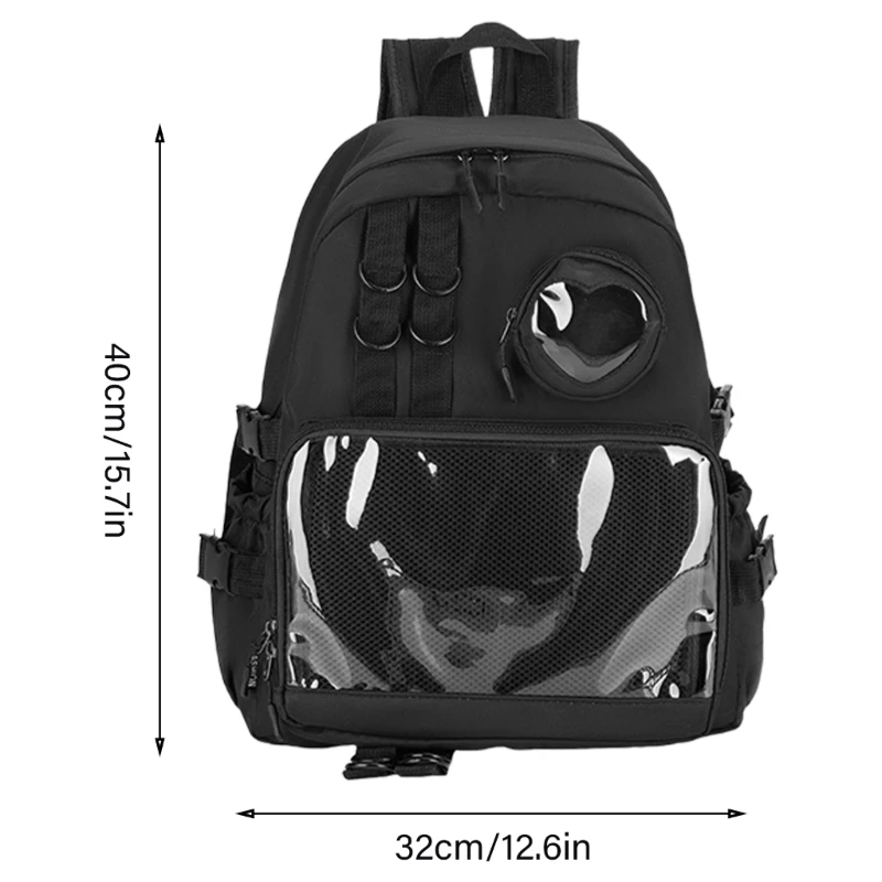 Bolsa escolar estudante mochila estilo japonês mochila Itabag com janela transparente