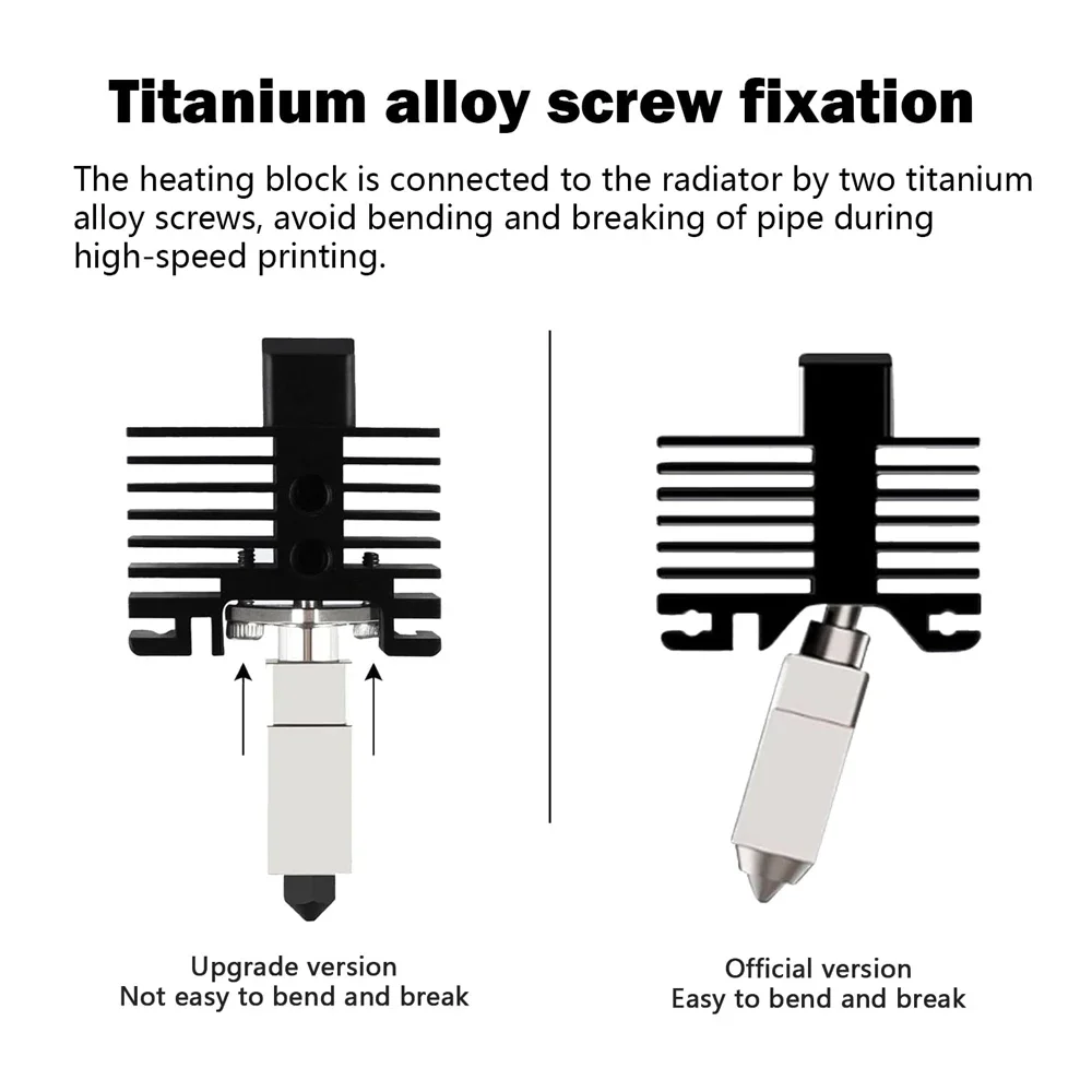 مجموعة Hotend الكاملة Hotend لـ Bambu Lab X1 X1C P1P P1S مع ترقية المروحة 2.0 مع فوهة مختبر الخيزران الكامل X1 الكربون