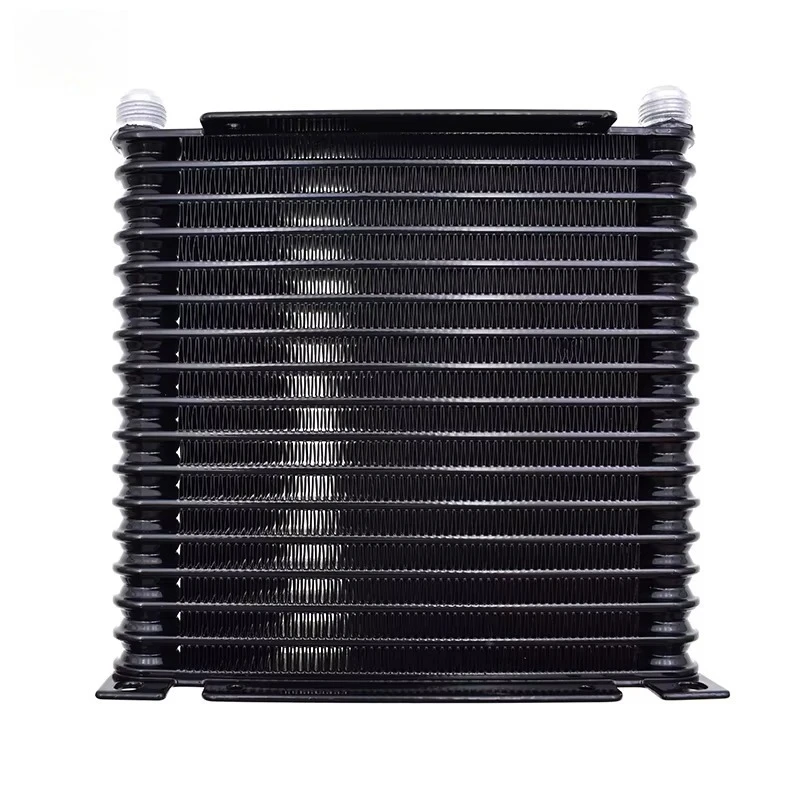 17 Row Black Aluminum Transmission Oil Cooler AN10 Universal Oil Cooler