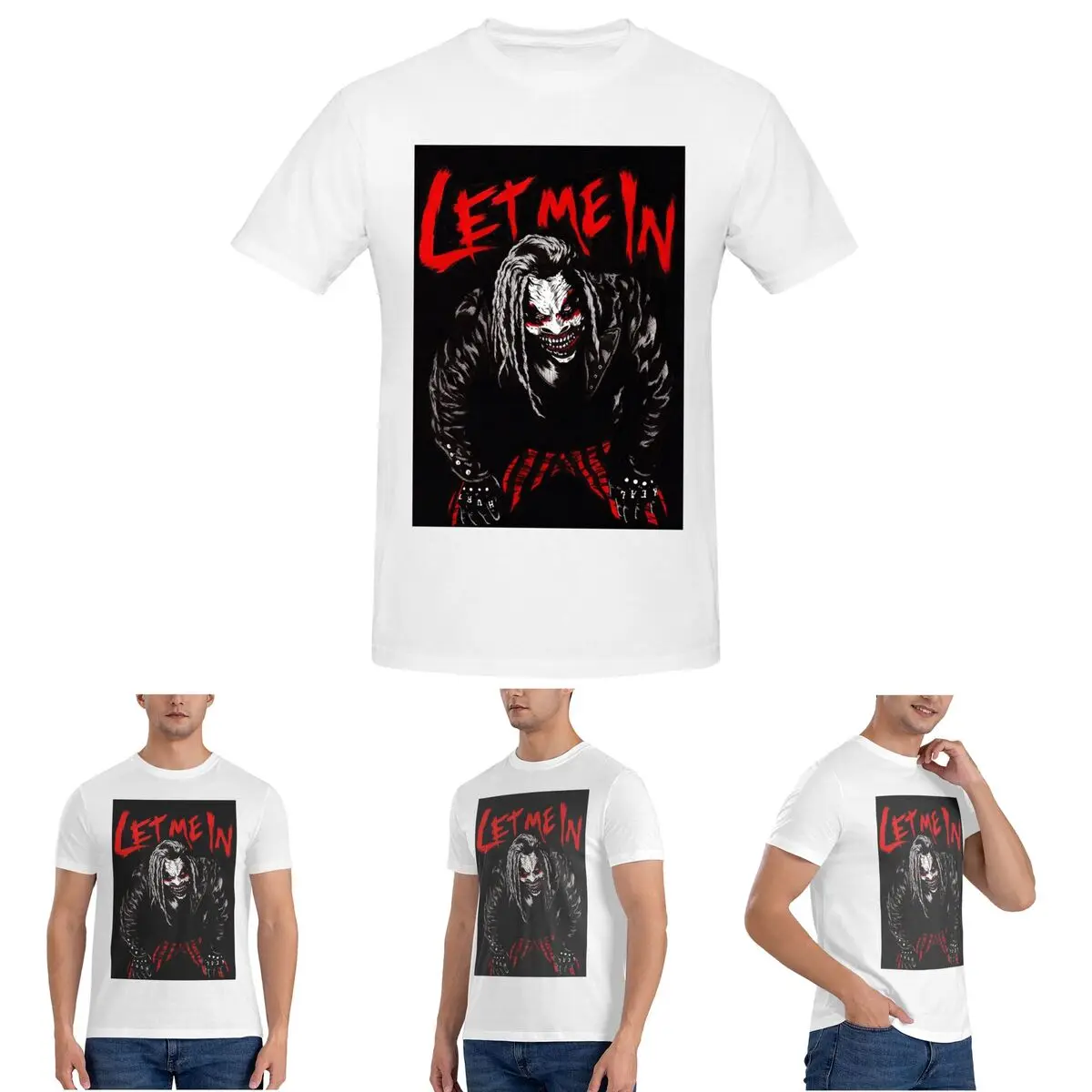 

Винтажная мужская футболка Bray Wyatt The Fiend Comics, хлопковые футболки больших размеров, мужские футболки с коротким круглым вырезом, летняя одежда, топы