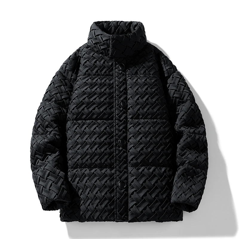 2025 Knitted Down Jacket Men Winter 90% New National Standard White Duck Down Premium Design Couple Wear Handsome Coat