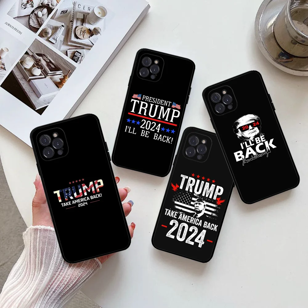 

Trump 2024 Phone Case Silicone Soft For Iphone 16 15 14 13 12 11 Pro Mini XS MAX Plus X Cover