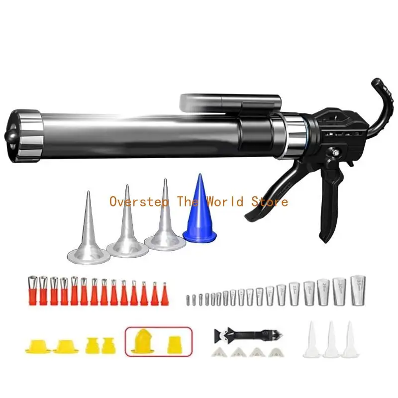 

Heavy Duty Silicone Guns 600ml Aluminum Caulking Guns for Cartridges and Sausage Packs for Professional Use Y5GB