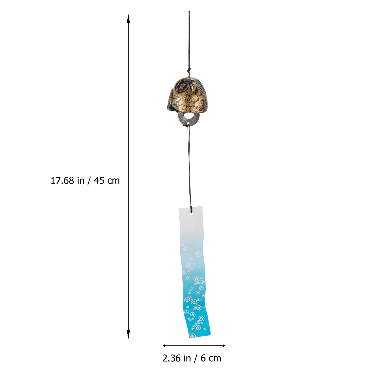 

Cast Iron Shaped Wind Chime Decorative Hanging Pendant Creative Adornment Melodious Owl Shaped Adornment Sound Garden Outdoor