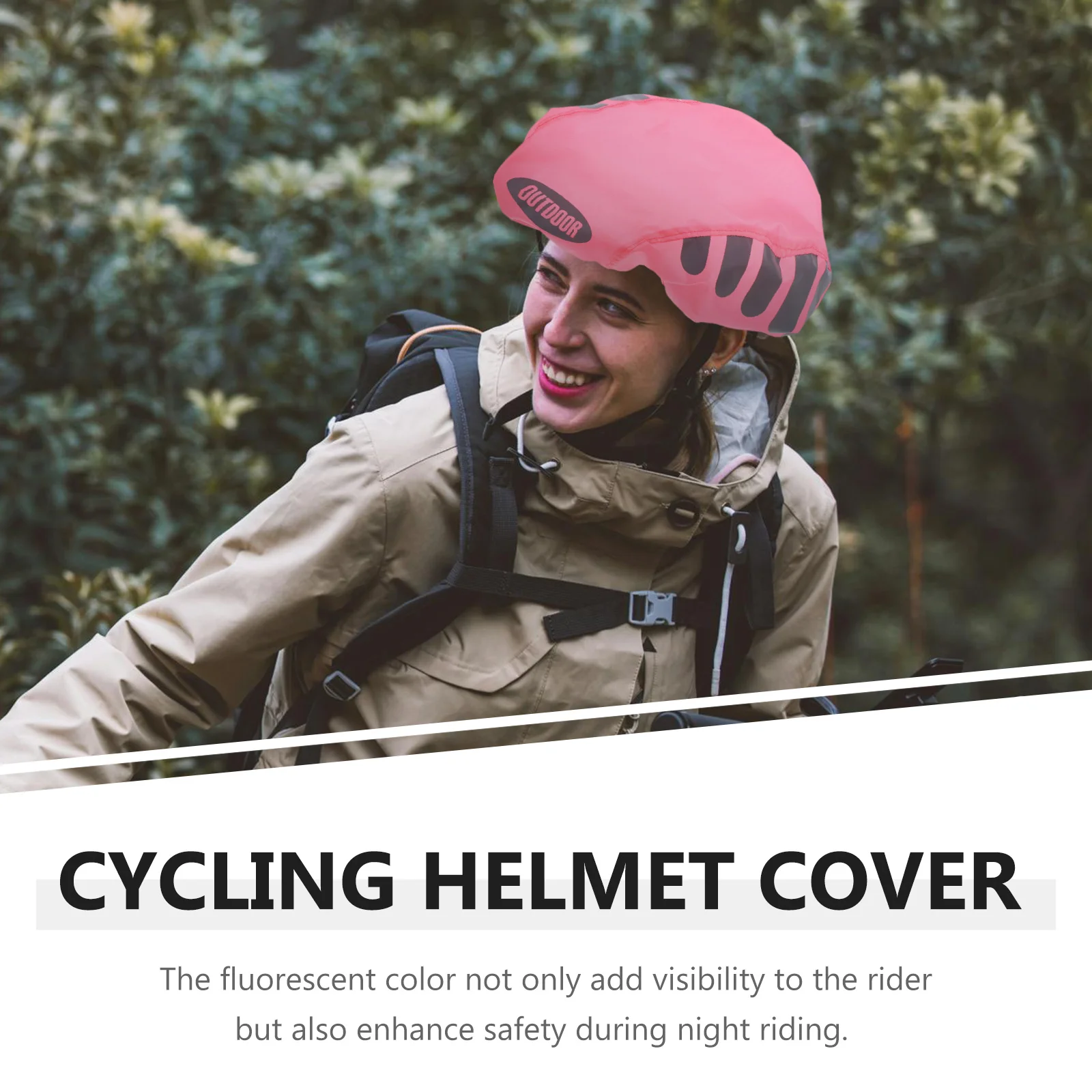 

2Pcs Rainproof Cover for Cycling Reflective Non-Woven Fabric Lightweight Breathable Easy Fit Elastic Design for Outdoor