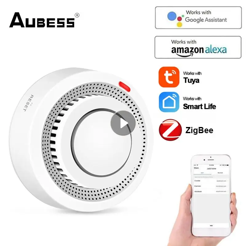 

Tuya WiFi Smoke Alarm Fire Protection Smoke Detector Smokehouse Combination Fire Alarm Home Security System Firefighters Supply