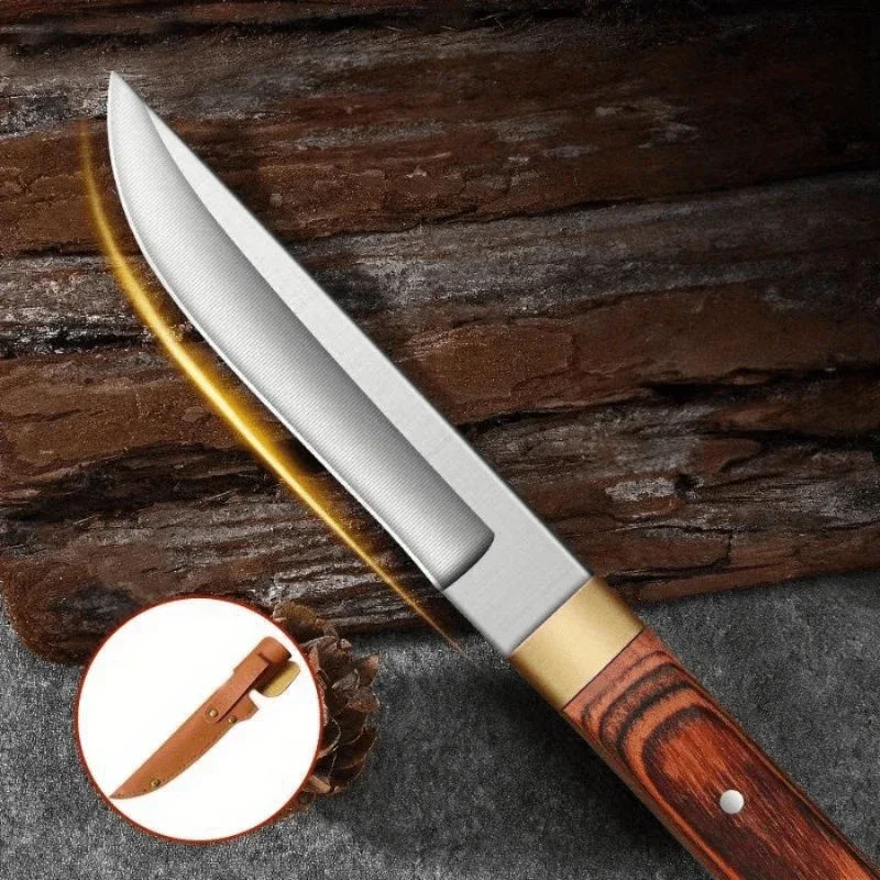 Mongolian knife high hardness sharp fixed blade knife beef and mutton cutting knife Cutting meat outdoor camping knife