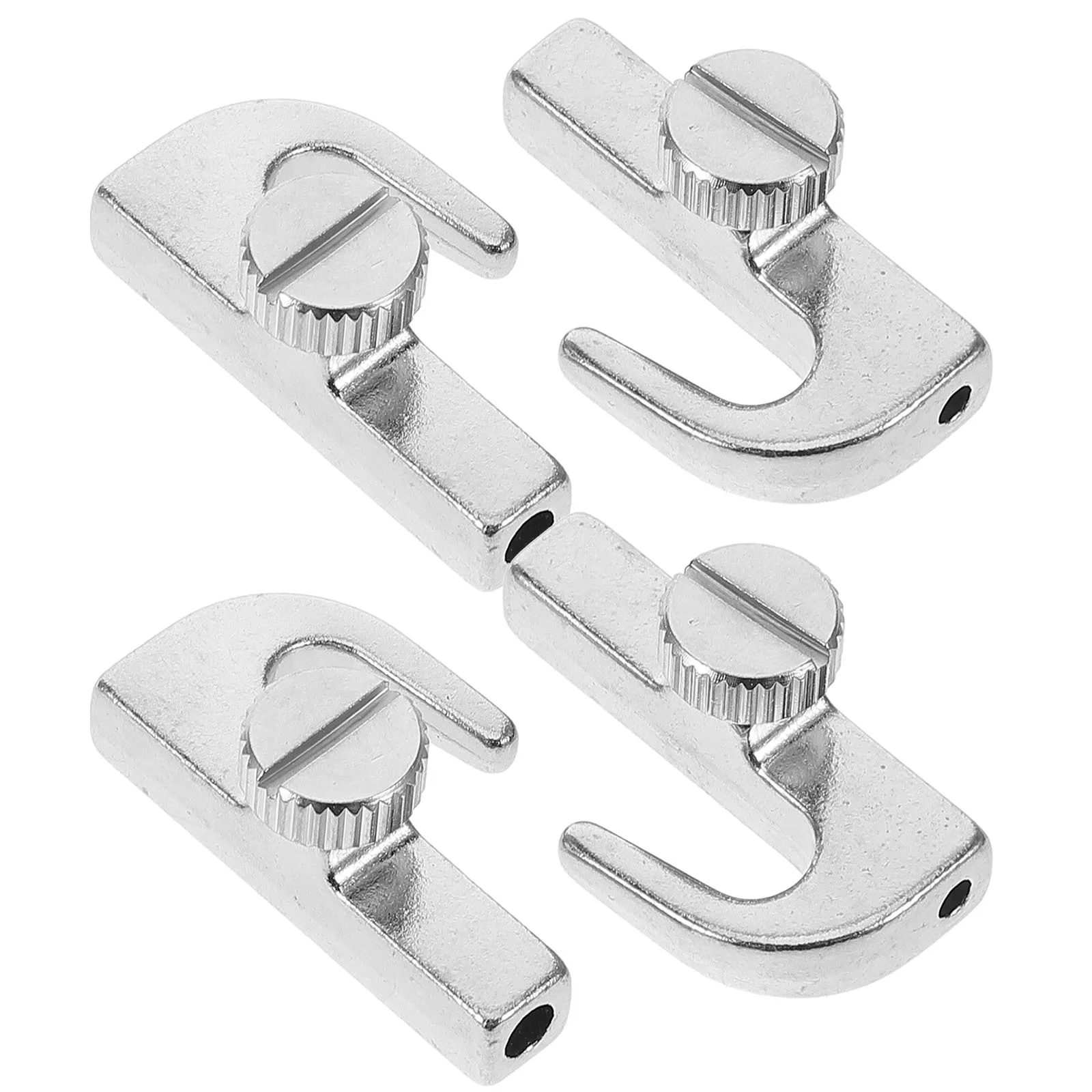 4 Pcs Clothes Rack Heavy Duty Trouser Hook Picture Hooks Hanging System Tool Photo Silver Hangers for Wall