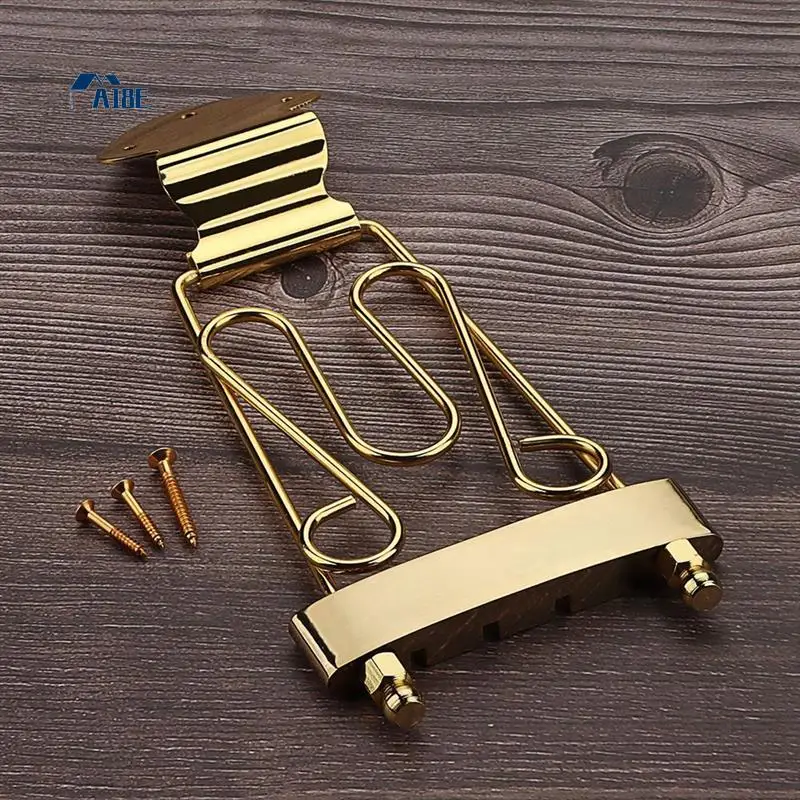 

A18E-4 Струнный трапециевидный гитарный бридж с винтами, совместимый с электрическими гитарами Jazz Archtop