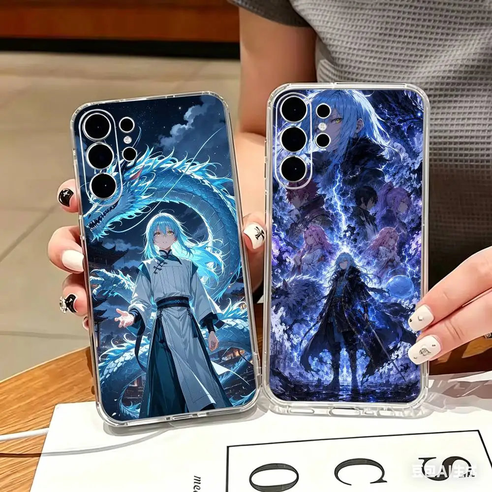 Cool Rimuru Tempest S-Slime Iseka Clear Hard Phone Case For Samsung S25,24,23,22,21,10,9,Ultra,Plus,Lite Transparent Cover
