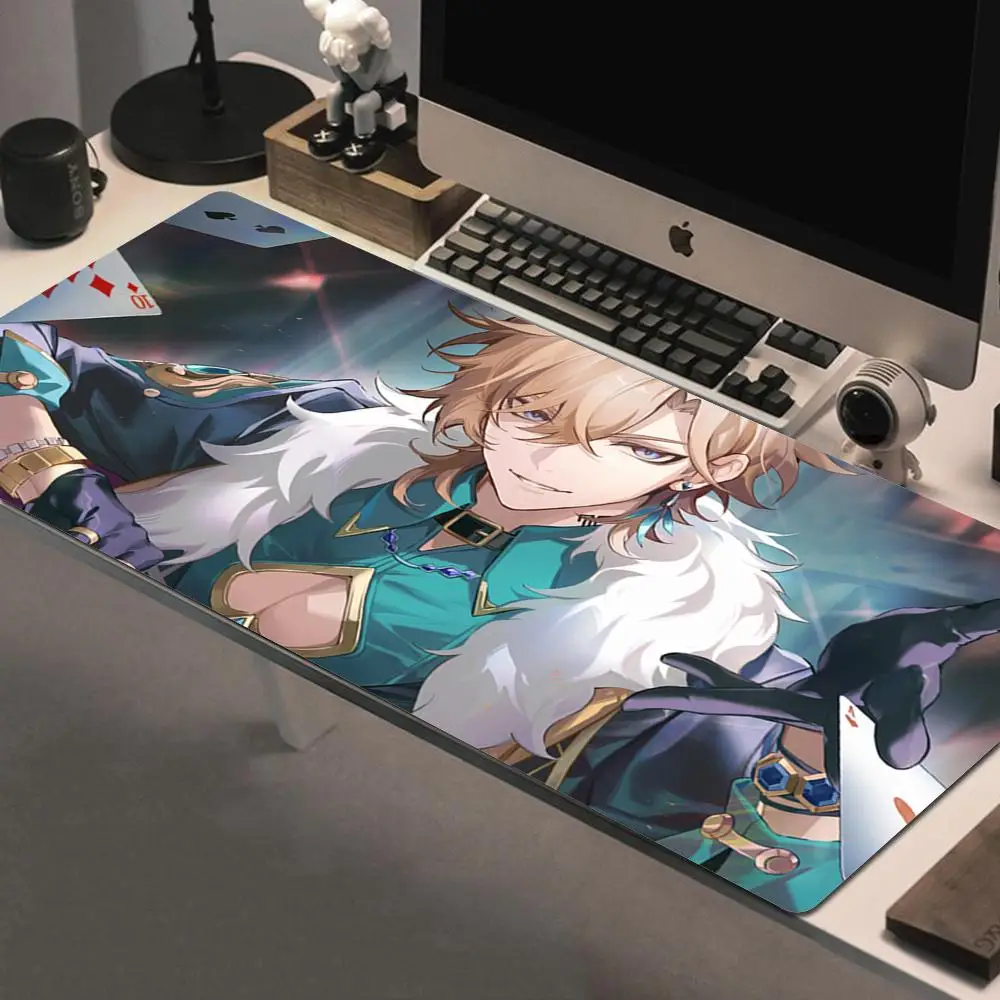 

Honkai Star Rail Aventurine Mousepad Mouse Mat Desk Mat With Pad Gaming Accessories Prime Gaming XXL Keyboard Pad Padding Mat