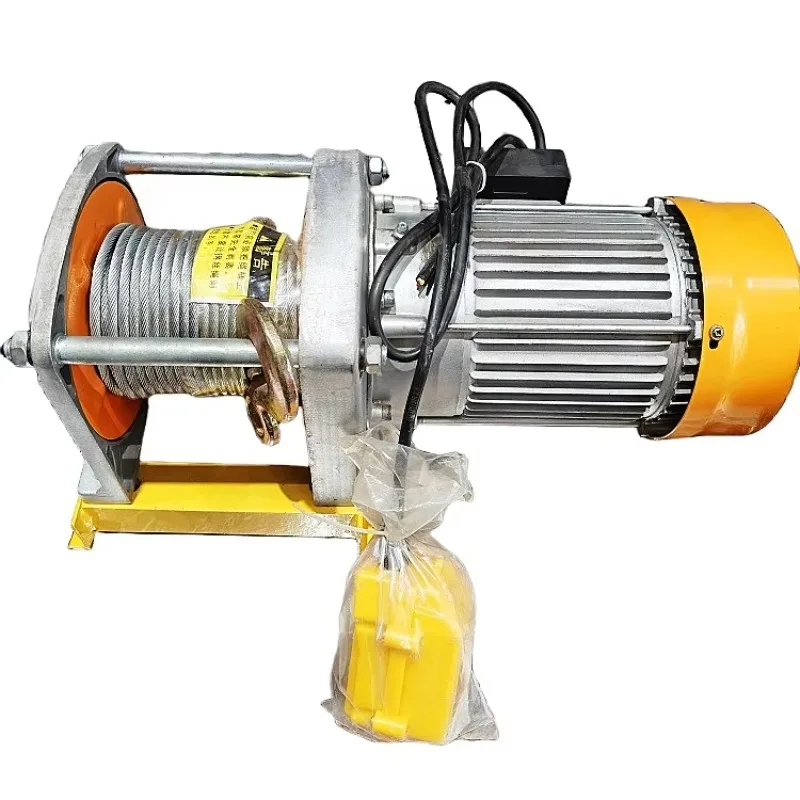

Mini 1 Ton Electric Winch with Aluminum Alloy Shell 220v Wire Rope Hoist New Condition for Retail for Restaurants & Hotels