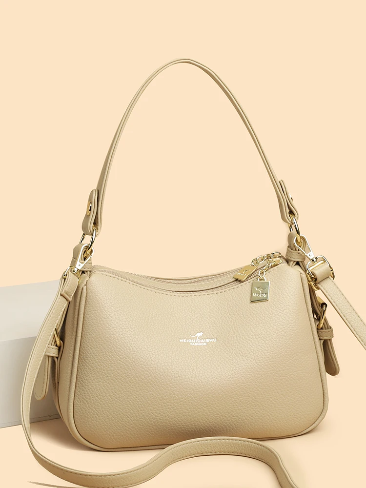 

Модная кожаная женская сумка, большая вместительная универсальная модная сумка через плечо на одно плечо, повседневная сумка Sle Briti Sle