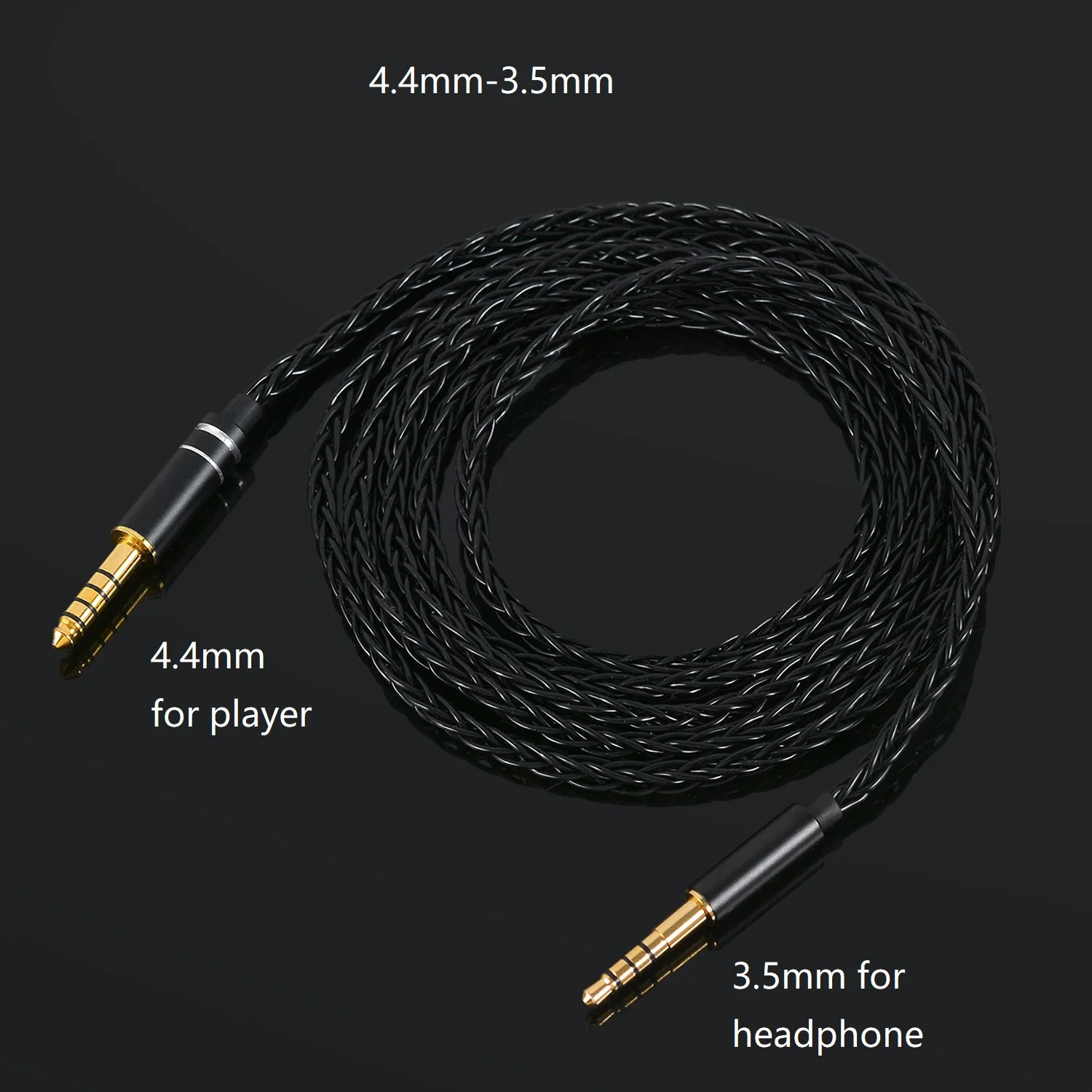 Koceta 4.4mm/3.5mm to 3.5mm Cable OFC Silver Plated Headphone Cable for shp9500 msr7 1a WH1000XM5 MDR-1A H900 1000XM3 Computer