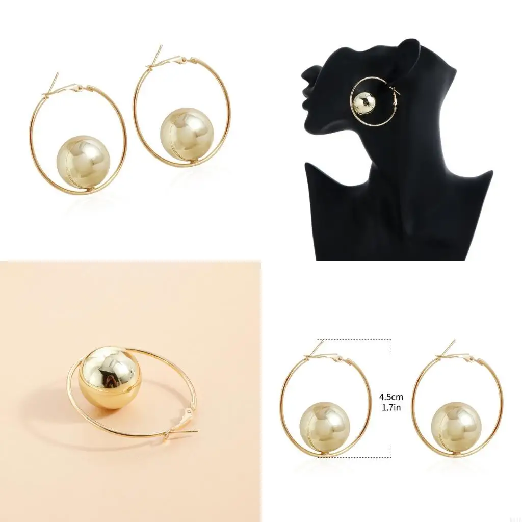 91AF Elegant Ear Dangle Comfortable Ear Jewelry Pendant Earrings Alloy Texture