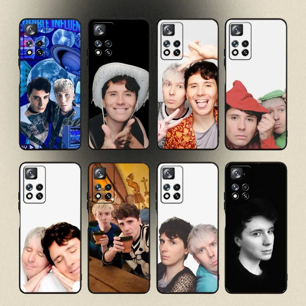 

Terrible Influences Dan Phil Phone Case For Samsung Galaxy A20,A21s,A22,A31,A32,A52,A53,A72,73,A80,A91 Soft Black Cover