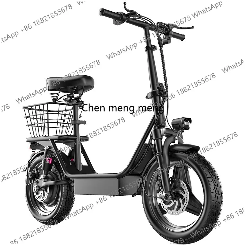 

Warehouse scooter 14-inch electric scooter folding transportation electric vehicle two-wheeled portable battery car lithium