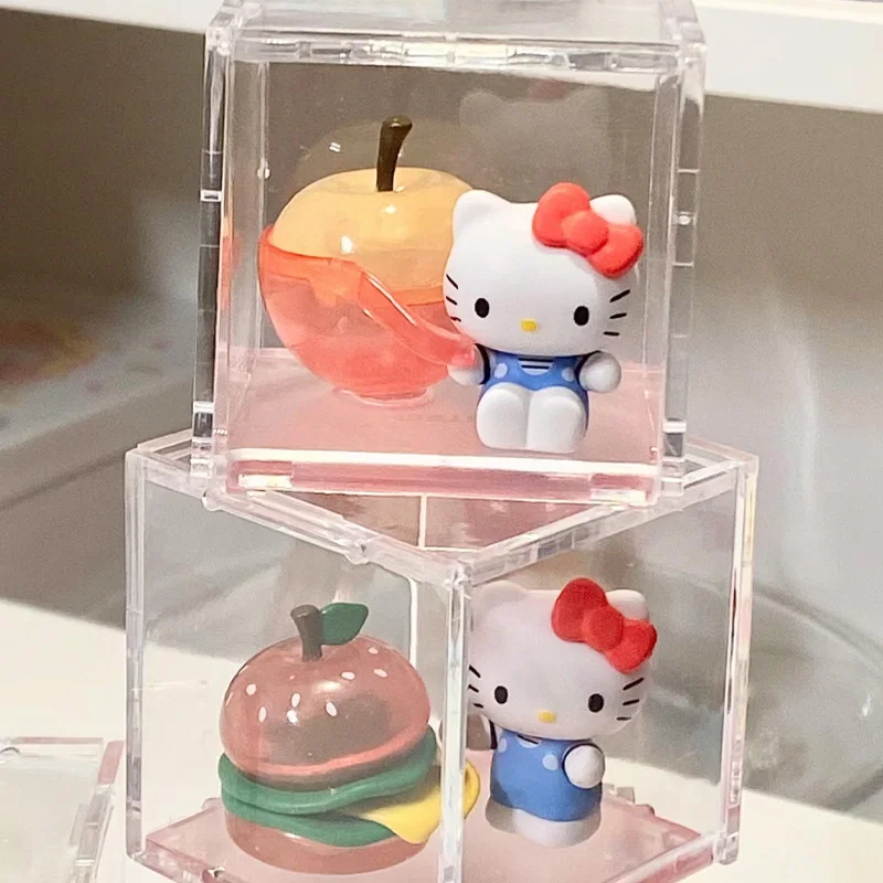 Sanrio Hello Kitty Big Apple Workshop Series Blind Box Ornamentos, Animação Micro Modelo, Brinquedos Infantis, Presentes de Aniversário, Novo